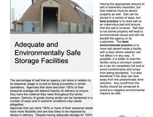 Adequate and Environmentally Safe Storage Facilities