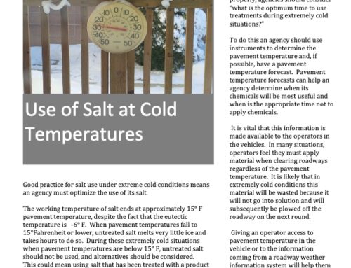 Use of Salt at Cold Temperatures